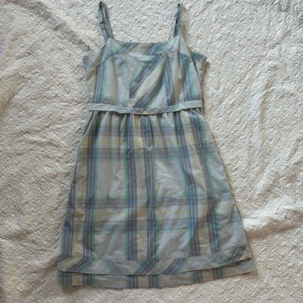 Organic Cotton Plaid Sundress Y2K Cottagecore Whimsical Natural Fibers Indie